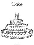 Cake Coloring Page