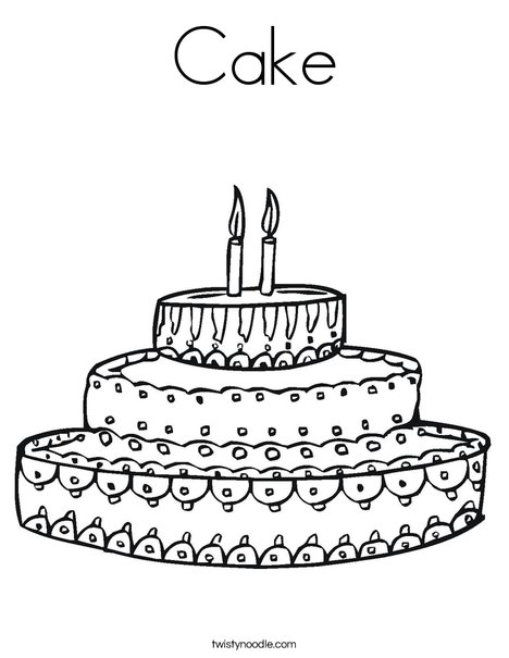 Cake Coloring Page