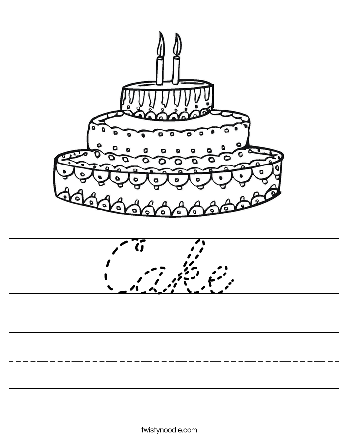Cake Worksheet
