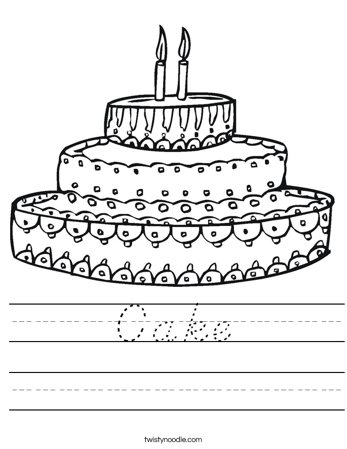 Cake Worksheet