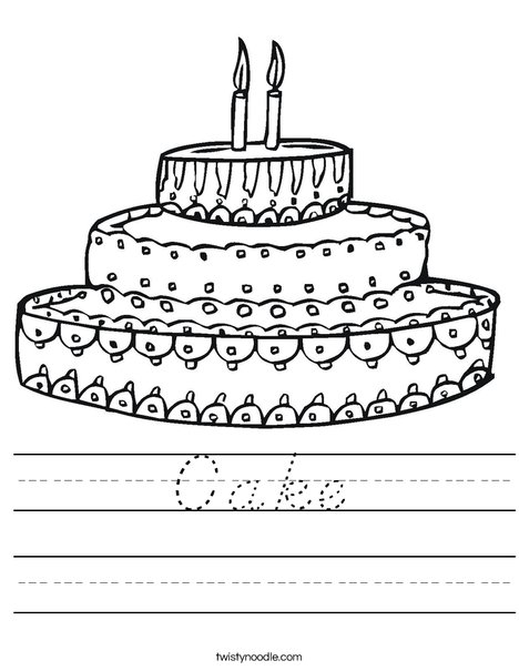 Cake Worksheet