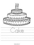 Cake Worksheet