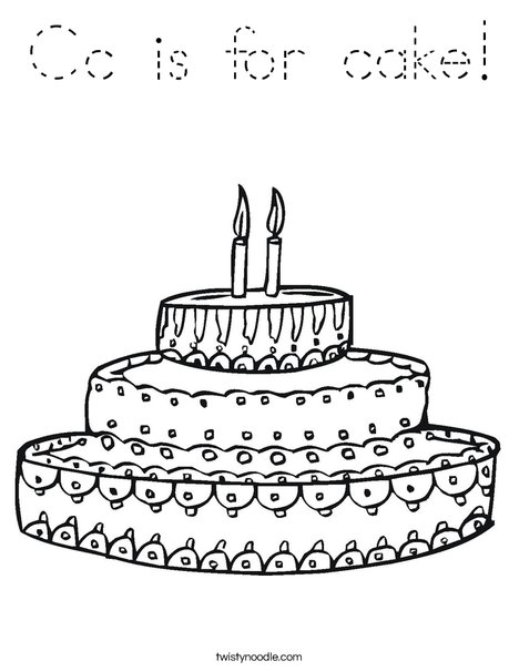 Cake Coloring Page
