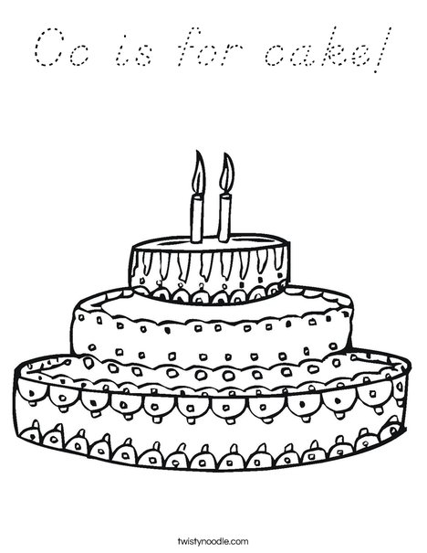 Cake Coloring Page