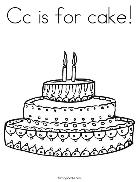 Cake Coloring Page