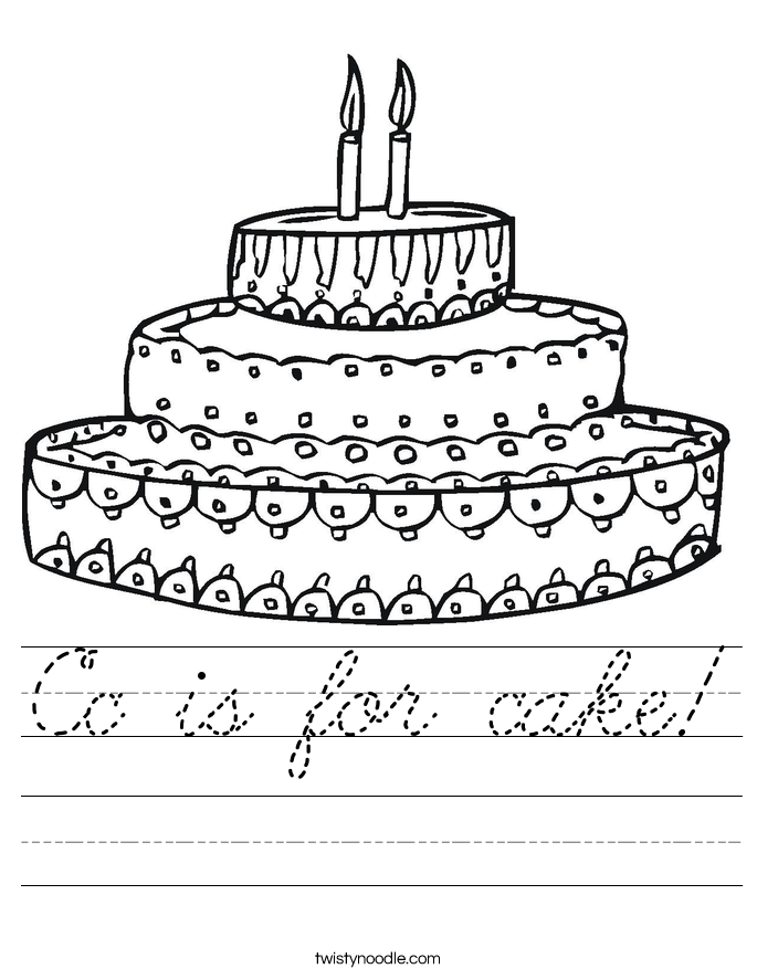 Cc is for cake! Worksheet