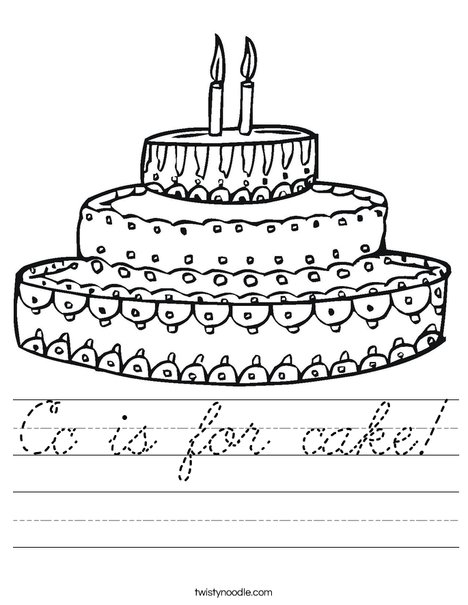 Cake Worksheet