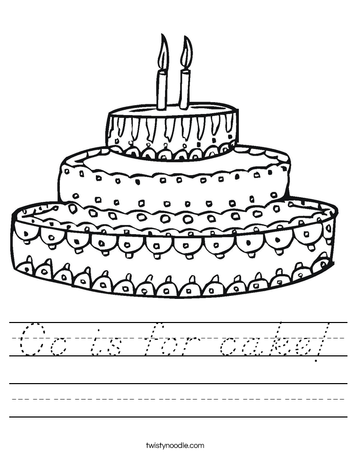 Cc is for cake! Worksheet