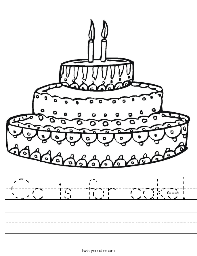 Cc is for cake! Worksheet