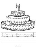 Cc is for cake! Worksheet