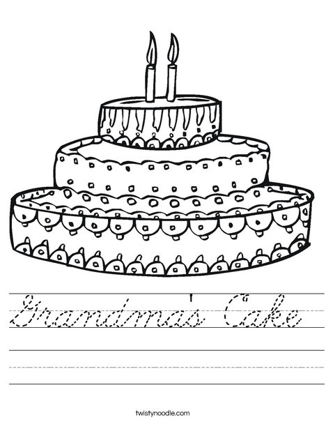 Cake Worksheet