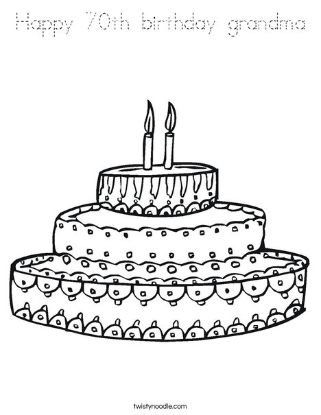 Cake Coloring Page