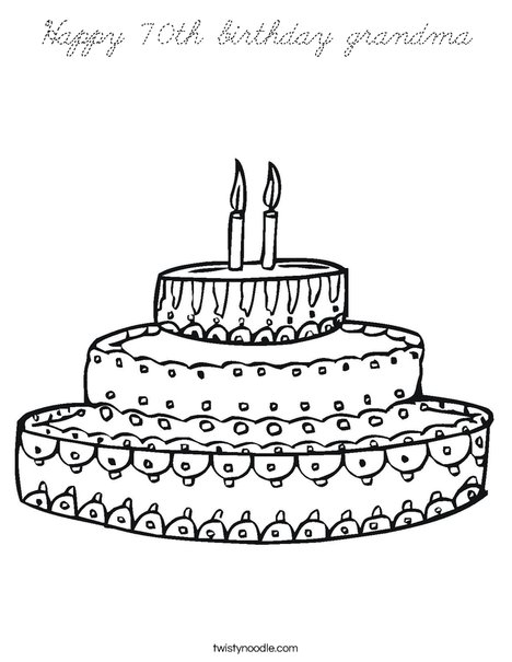 Cake Coloring Page