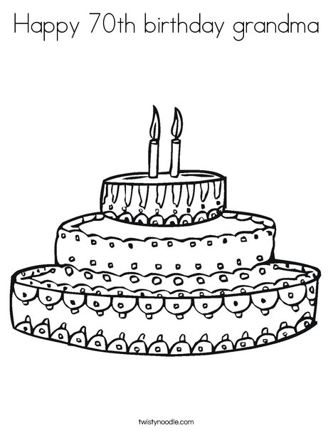 Cake Coloring Page