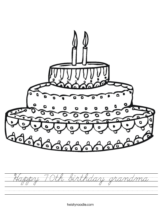 Happy 70th birthday grandma Worksheet