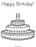 Happy Birthday! Coloring Page