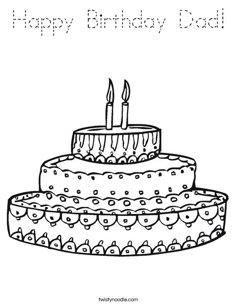 Cake Coloring Page