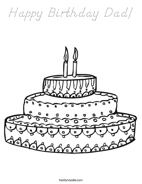 Cake Coloring Page