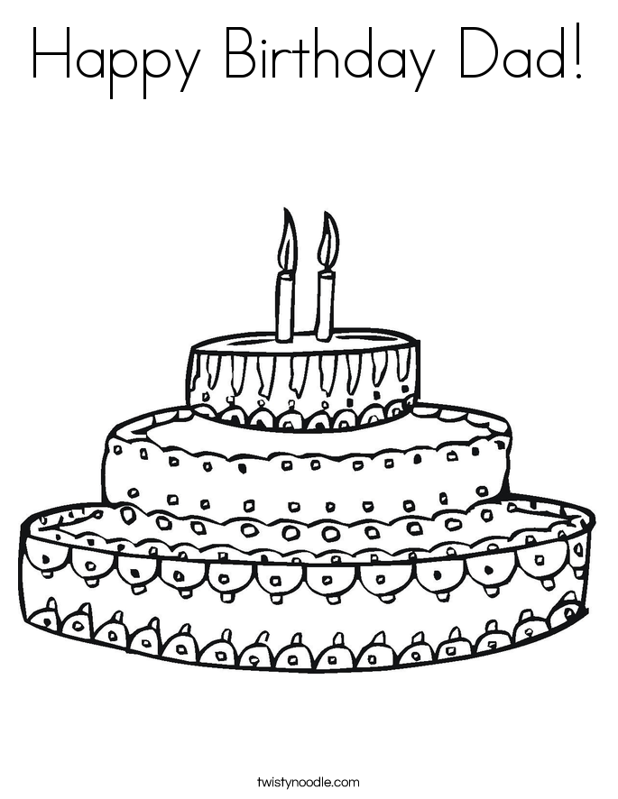 Happy Birthday Dad! Coloring Page