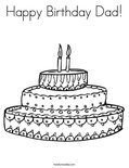 Happy Birthday Dad! Coloring Page