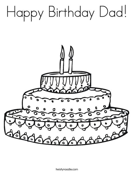 Cake Coloring Page