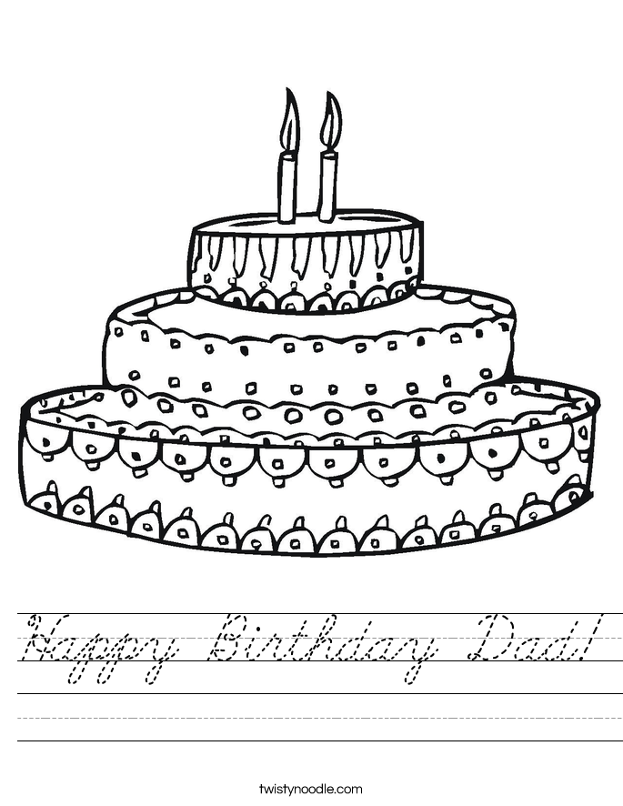 Happy Birthday Dad! Worksheet