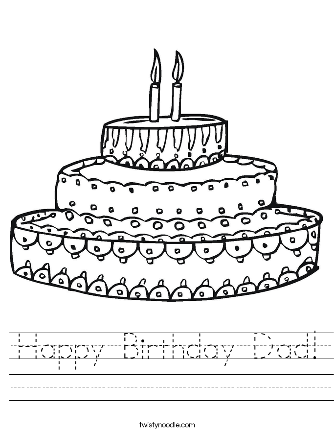 Happy Birthday Dad! Worksheet