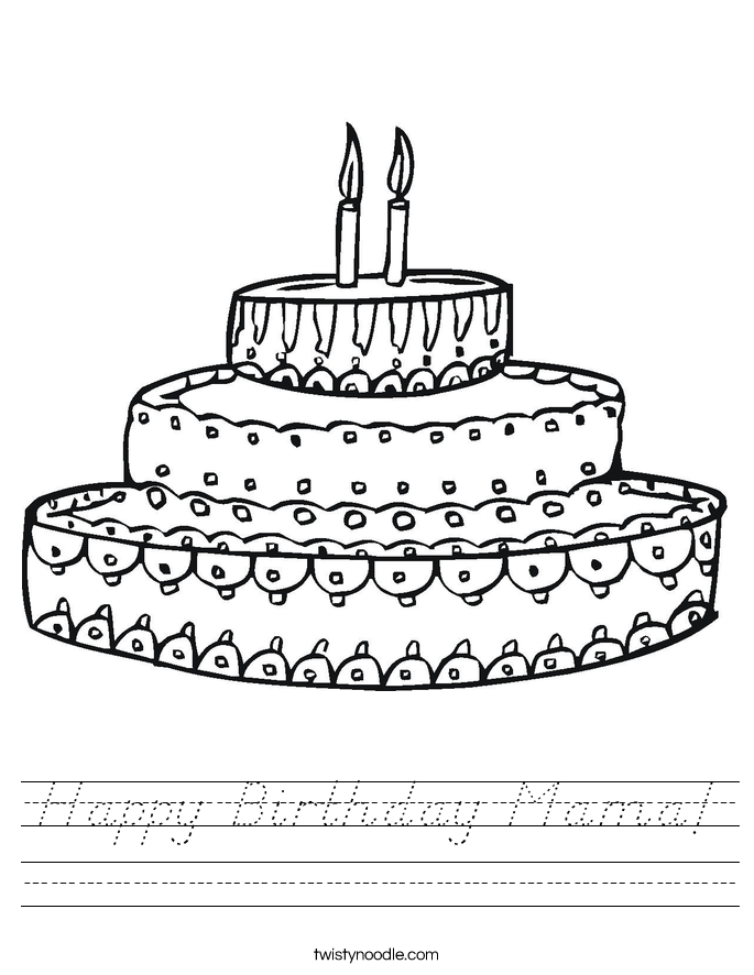 Happy Birthday Mama! Worksheet