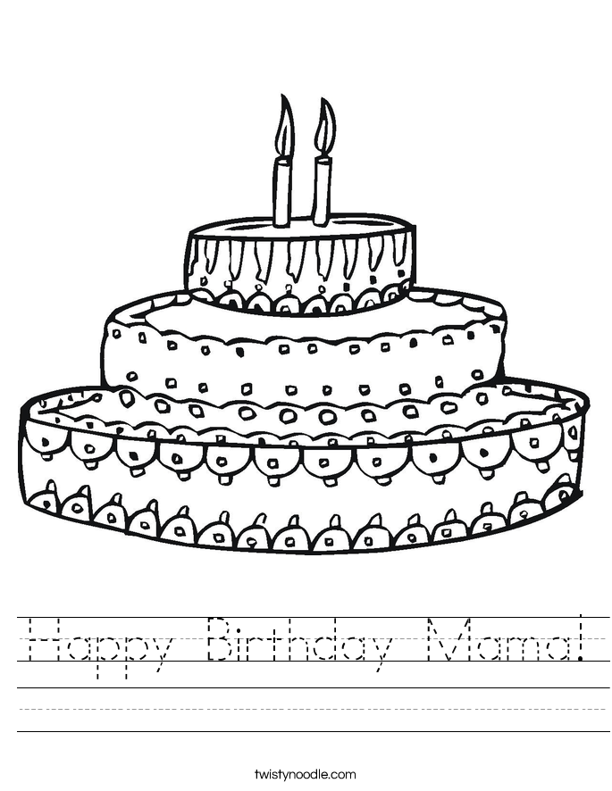 Happy Birthday Mama! Worksheet