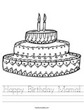Happy Birthday Mama! Worksheet