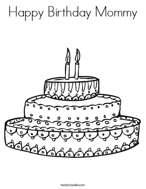Cake Coloring Page