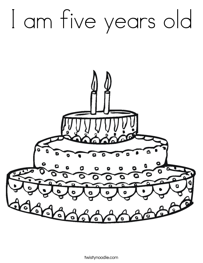 301 Moved Permanently - I Am Five Years Old 2 Coloring Page 