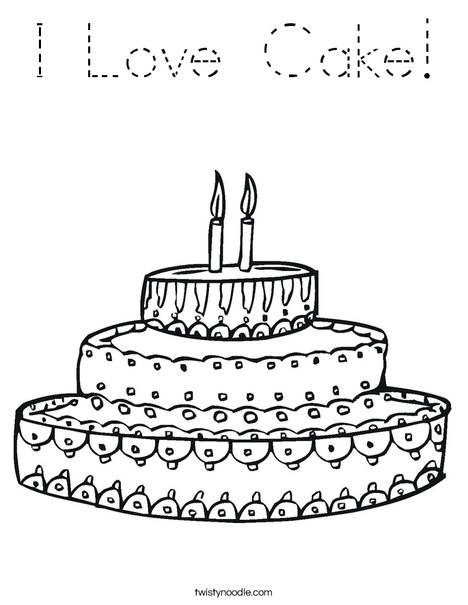 Cake Coloring Page