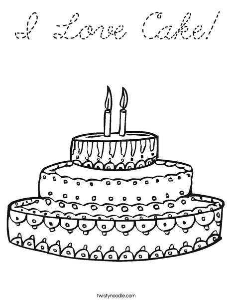 Cake Coloring Page