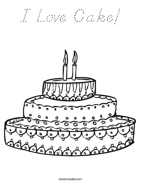 Cake Coloring Page
