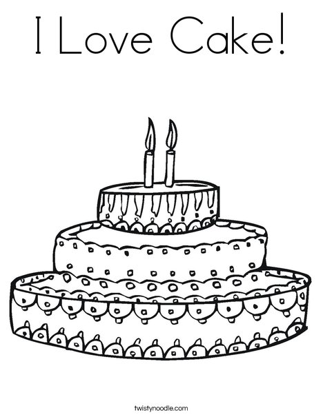 Cake Coloring Page