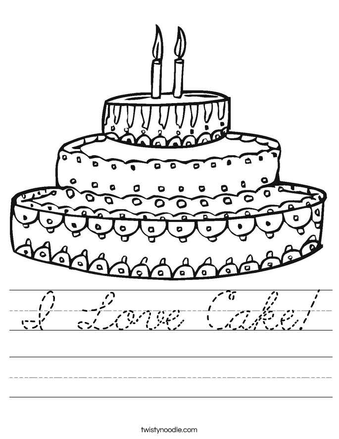 I Love Cake! Worksheet