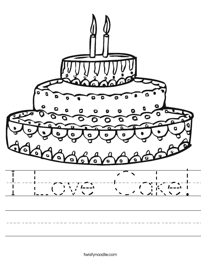 I Love Cake! Worksheet