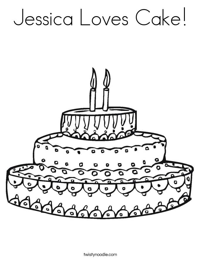 Jessica Loves Cake! Coloring Page