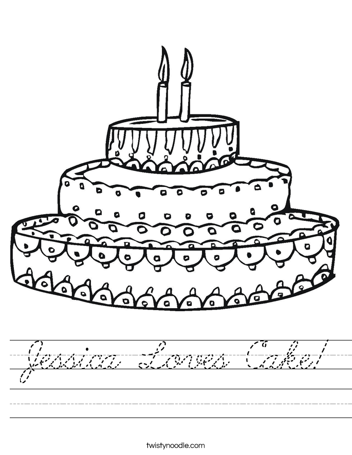 Jessica Loves Cake! Worksheet