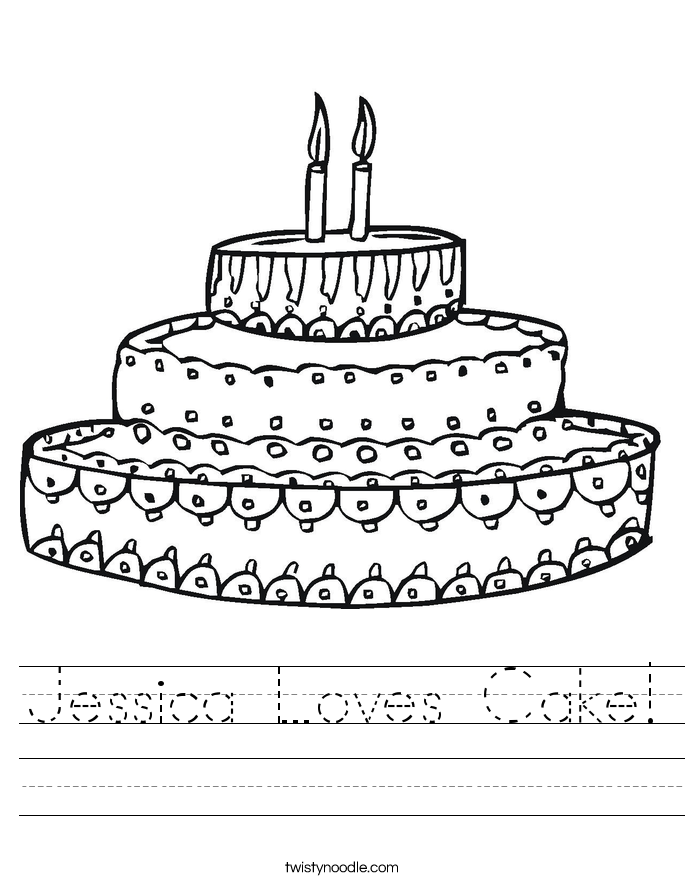 Jessica Loves Cake! Worksheet