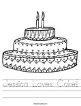 Jessica Loves Cake! Worksheet