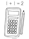 1 + 1 = 2Coloring Page