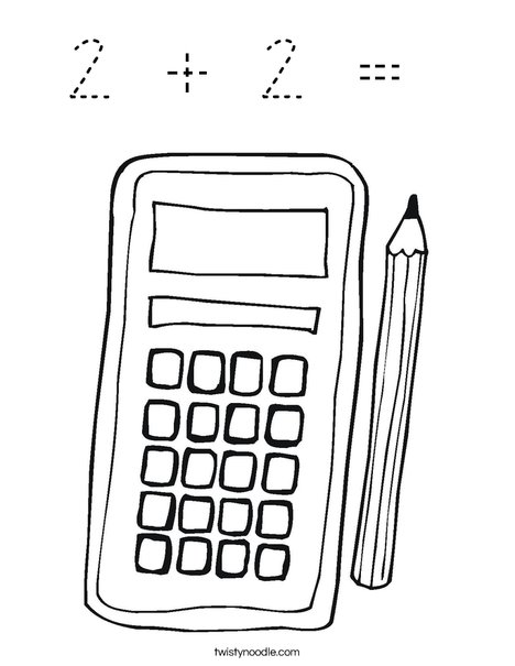 Calculator Coloring Page