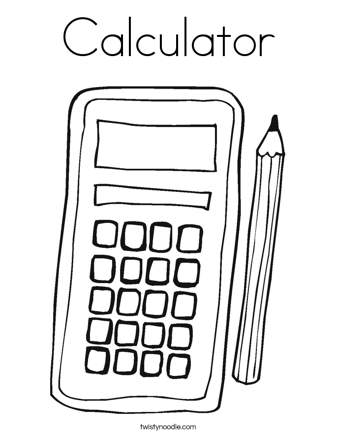 Calculator Coloring Page