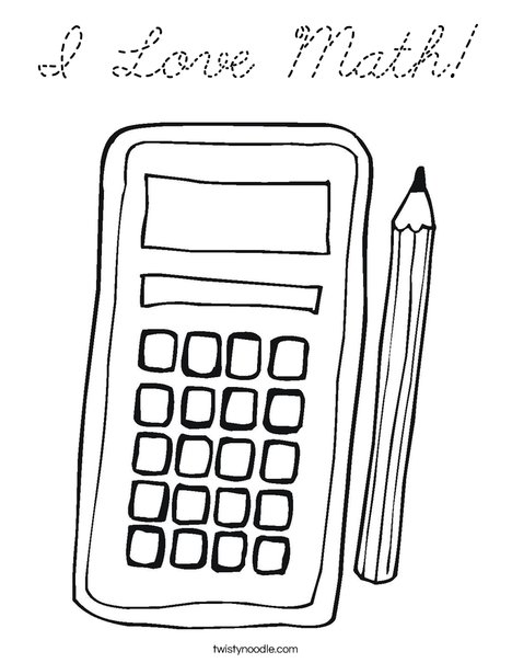 Calculator Coloring Page