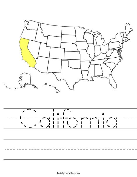 California Worksheet Twisty Noodle California Worksheet Twisty Noodle