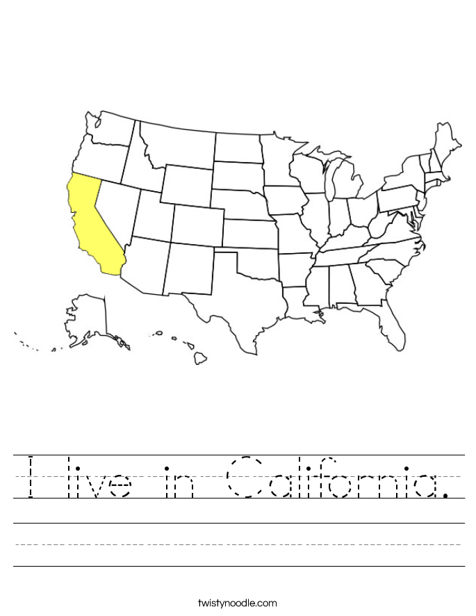 I live in California. Worksheet