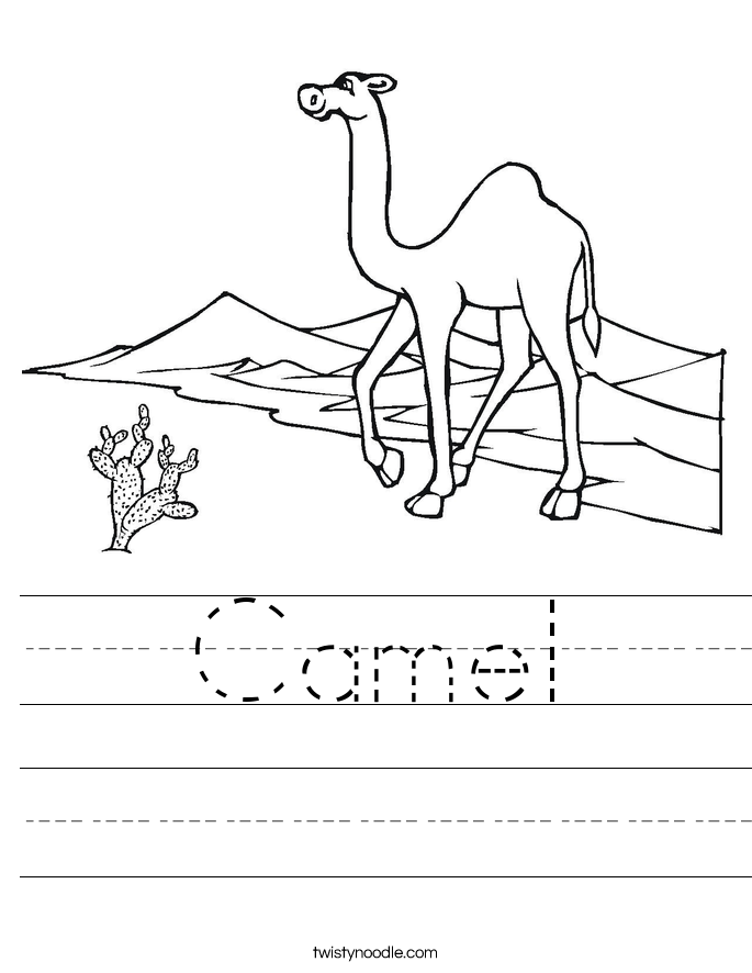 Download Camel Worksheet - Twisty Noodle