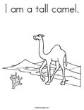 I am a tall camel.Coloring Page